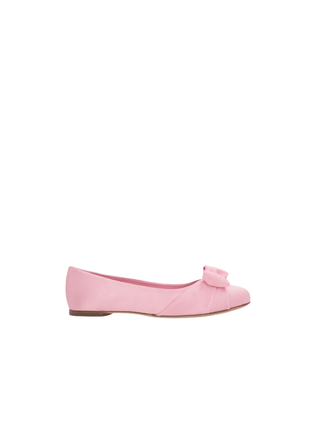 Varina Satin Ballerinas-FERRAGAMO-JOHN JULIA