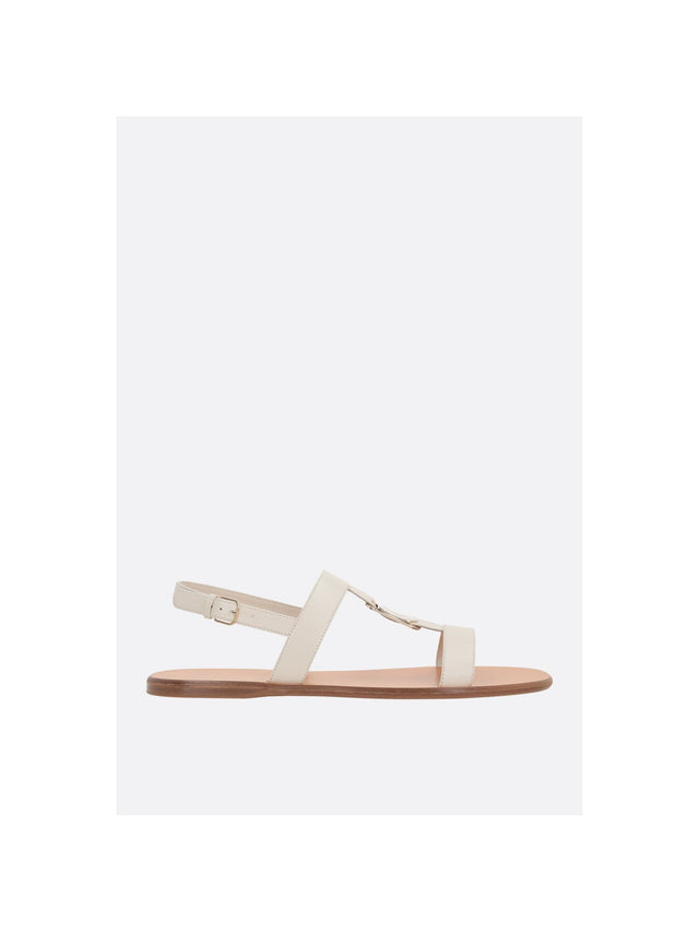 Vida Nappa Flat Sandals-FERRAGAMO-JOHN JULIA