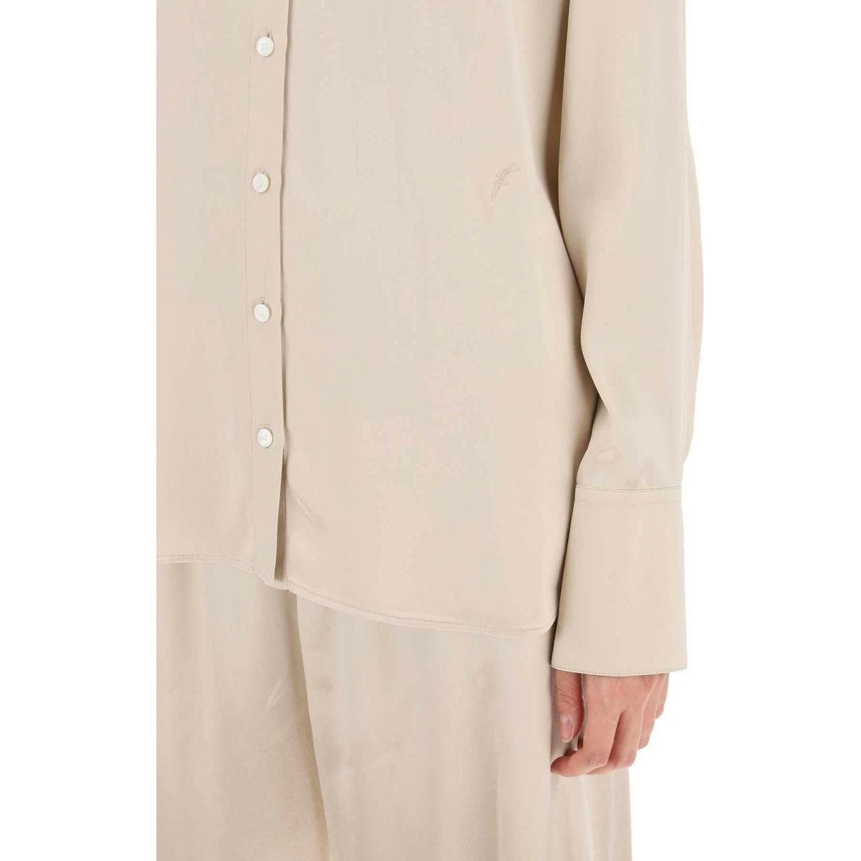 Beige Viscose Satin Shirt FERRAGAMO JOHN JULIA.