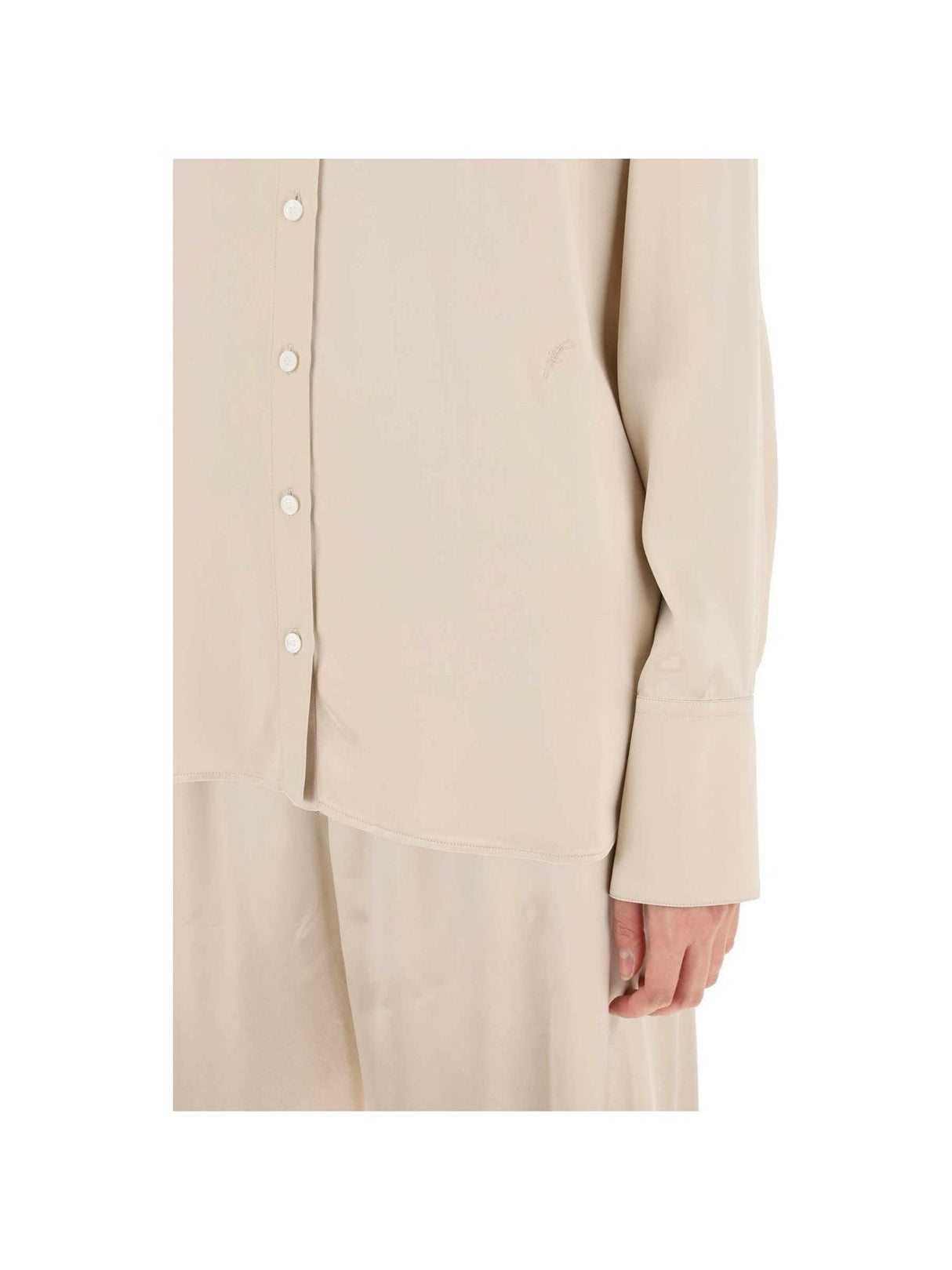 Beige Viscose Satin Shirt FERRAGAMO JOHN JULIA.