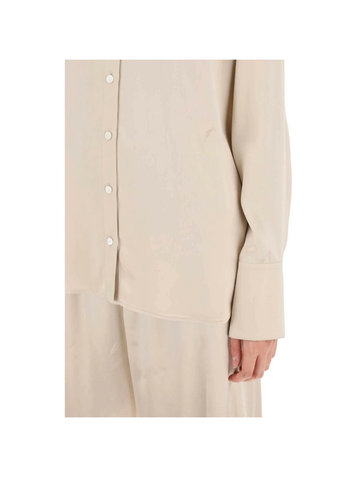 Beige Viscose Satin Shirt FERRAGAMO JOHN JULIA.