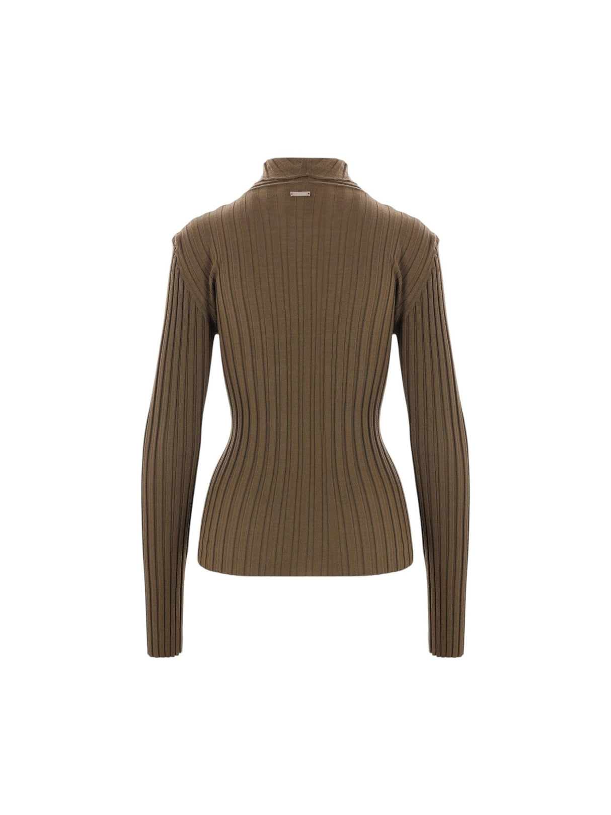 Wool Ribbed-knit Layered Turtleneck-FERRAGAMO-JOHN JULIA