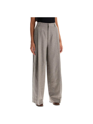 Wide Leg Flannel Trousers-Filippa K-JOHN JULIA