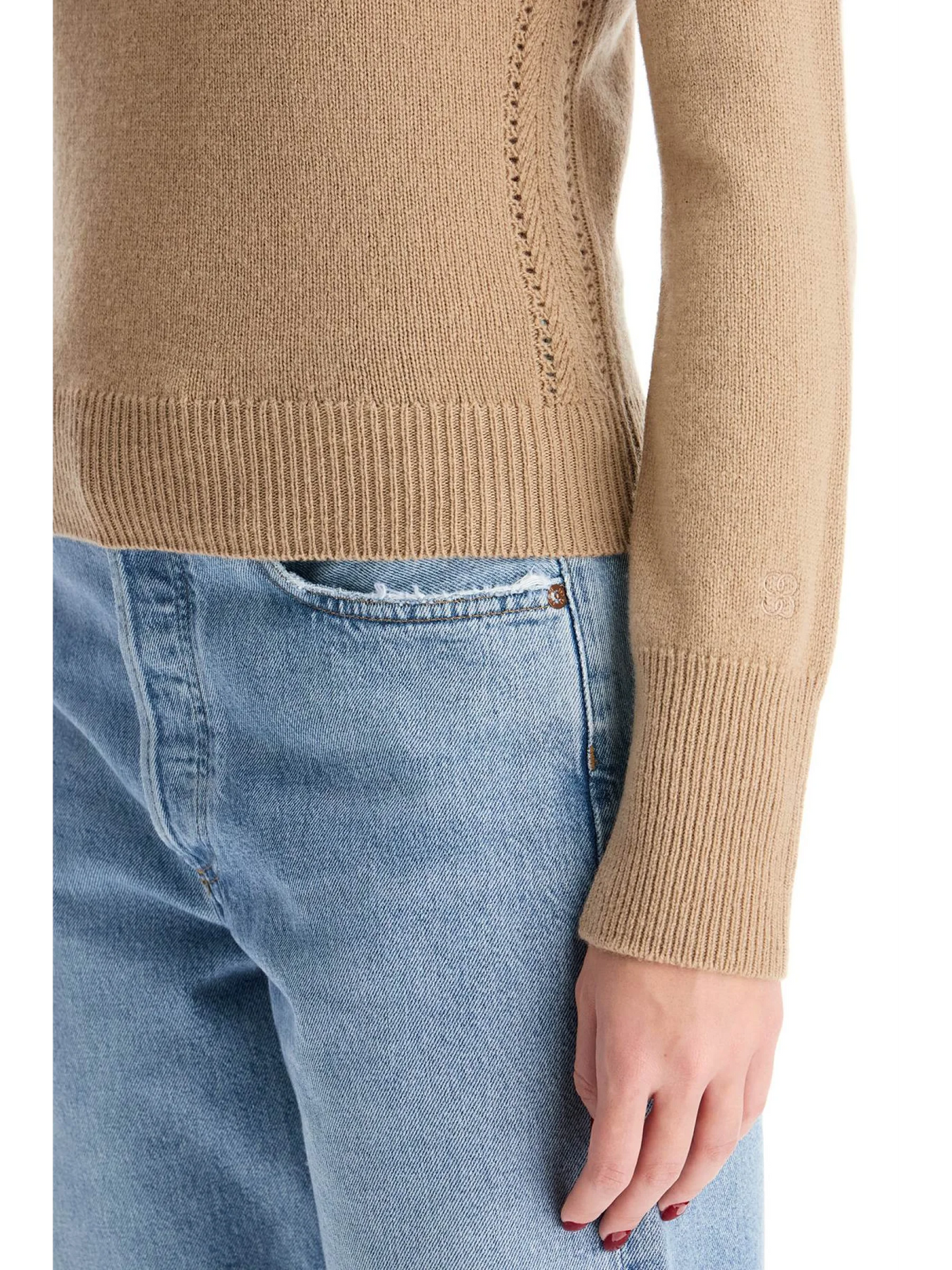 Decorative Wool-Cashmere Sweater-Filippa K-JOHN JULIA