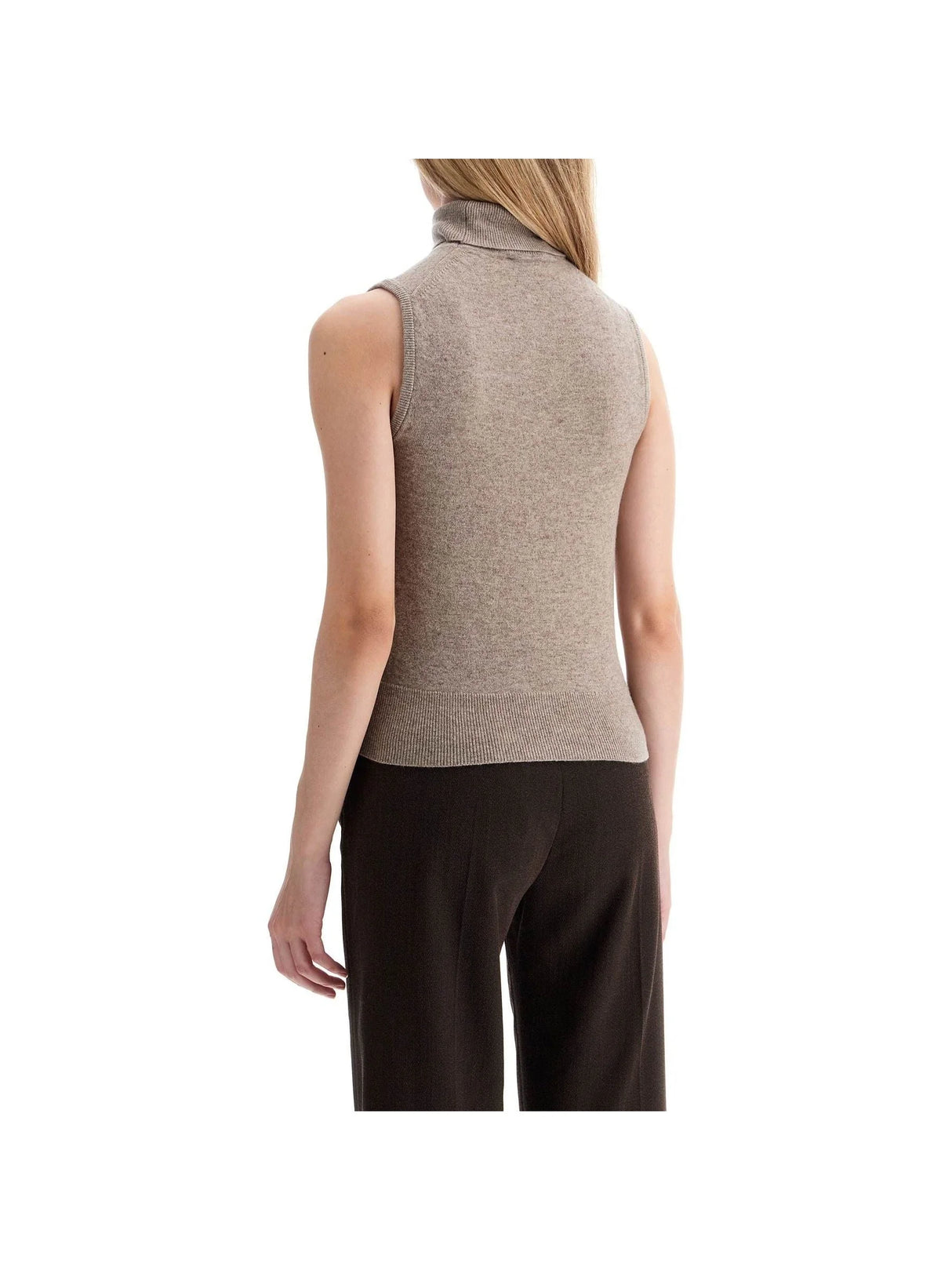 Sleeveless High-Neck Wool Sweater-Filippa K-JOHN JULIA