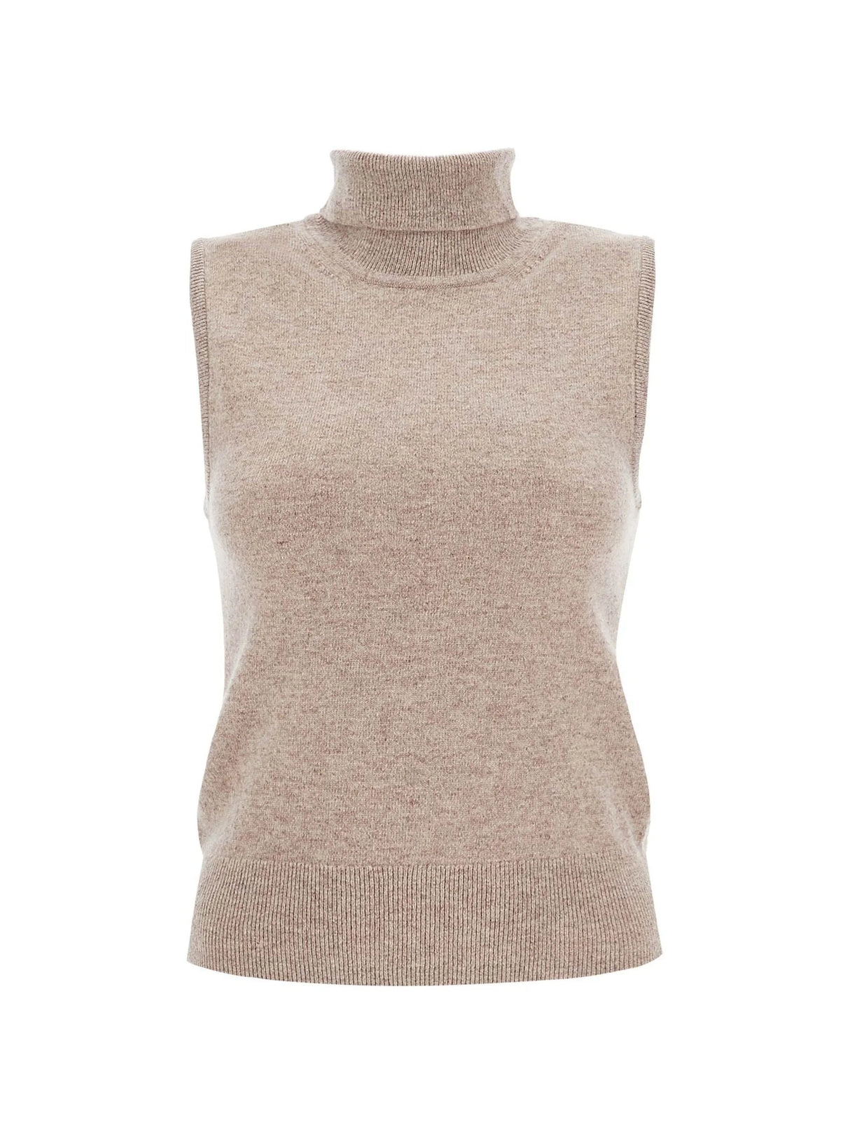 Sleeveless High-Neck Wool Sweater-Filippa K-JOHN JULIA