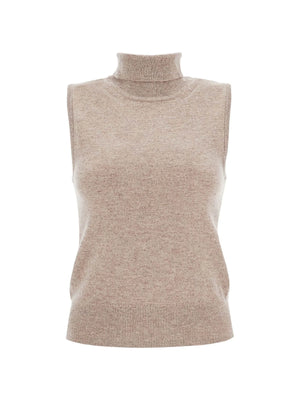 Sleeveless High-Neck Wool Sweater-Filippa K-JOHN JULIA