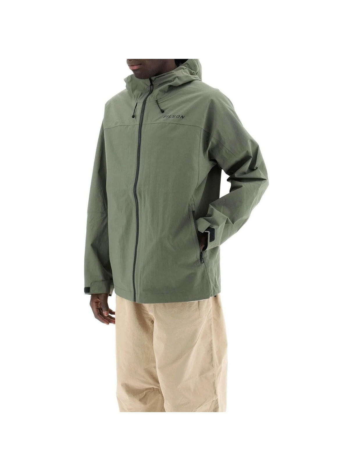 FILSON-Waterproof Green Swiftwater Recycled Nylon Hooded Jacket-JOHN JULIA