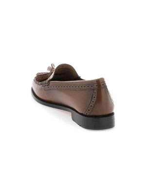 G.H. BASS-Brown Estelle Tassel Weejuns Leather Loafers-JOHN JULIA