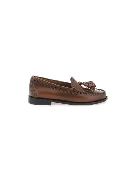 G.H. BASS-Brown Estelle Tassel Weejuns Leather Loafers-JOHN JULIA