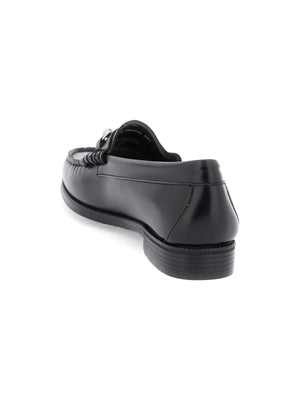 Lianna Glossy Leather Horsebit Loafers