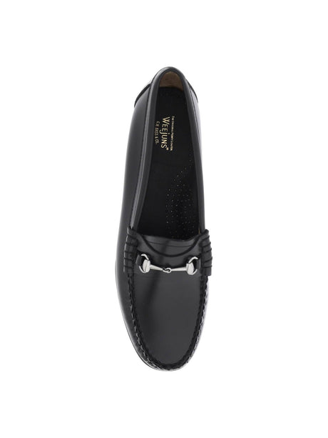 Lianna Glossy Leather Horsebit Loafers