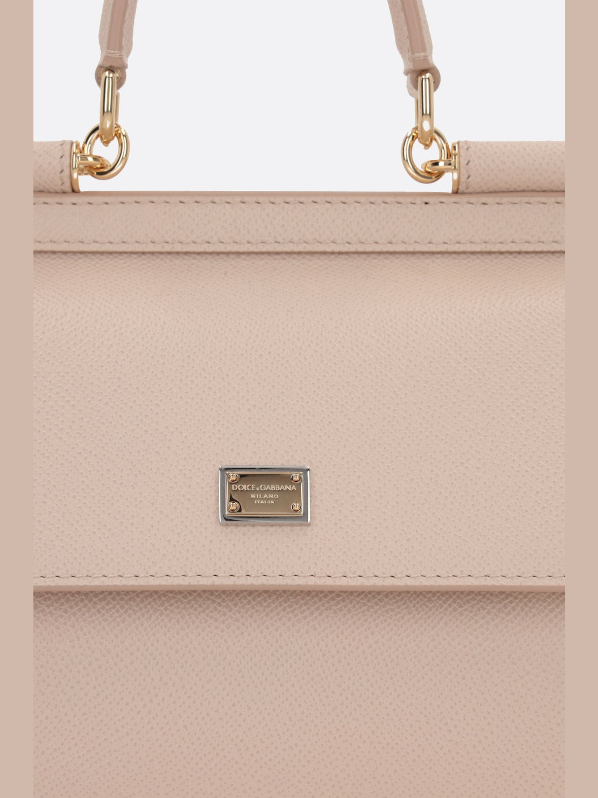 Sicily Dauphine Leather Bag-Dolce & Gabbana-JOHN JULIA