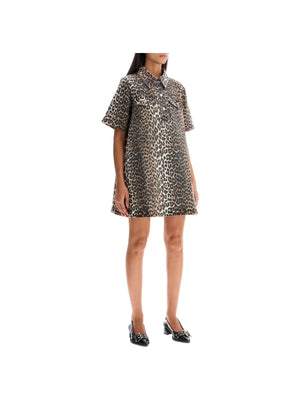 Animal Print Denim Mini Dress - Women > Clothing > Dresses > Mini