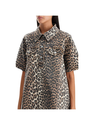 Animal Print Denim Mini Dress - Women > Clothing > Dresses > Mini