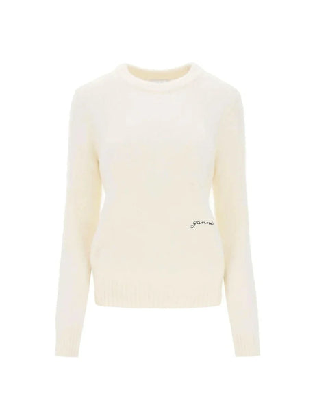 GANNI-Brushed Alpaca And Wool Sweater-JOHN JULIA