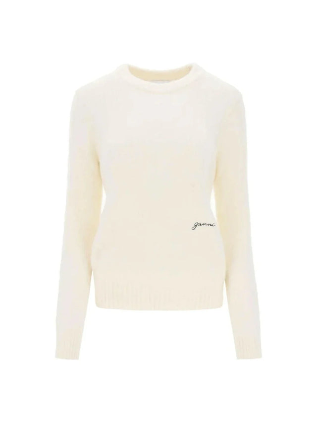 GANNI-Brushed Alpaca And Wool Sweater-JOHN JULIA