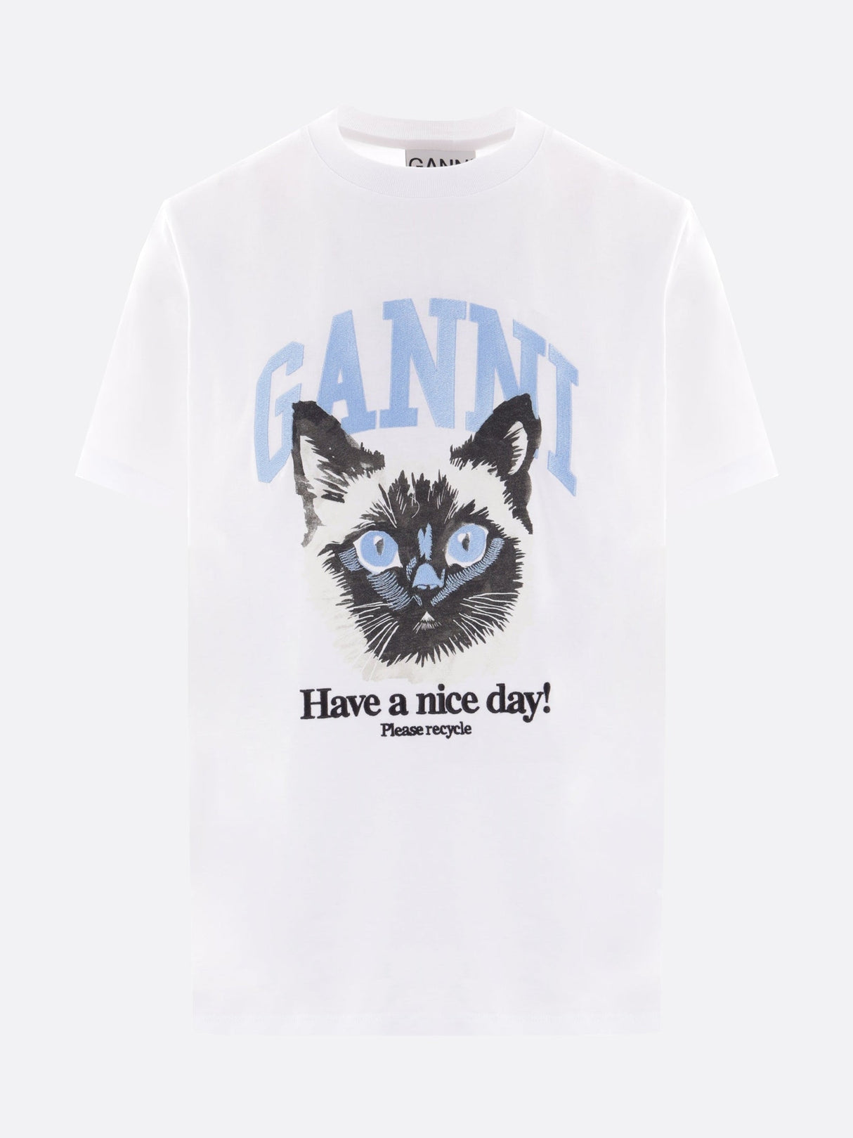 Cat Print Cotton T-shirt