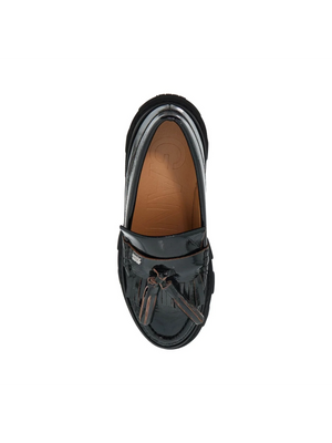 Cleated Chunky Leather Loafers-GANNI-JOHN JULIA