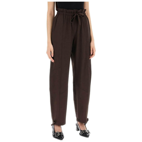 Drapey Melange Elasticated Waist Trousers.