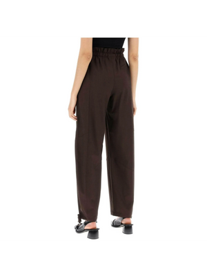 Drapey Melange Elasticated Waist Trousers.