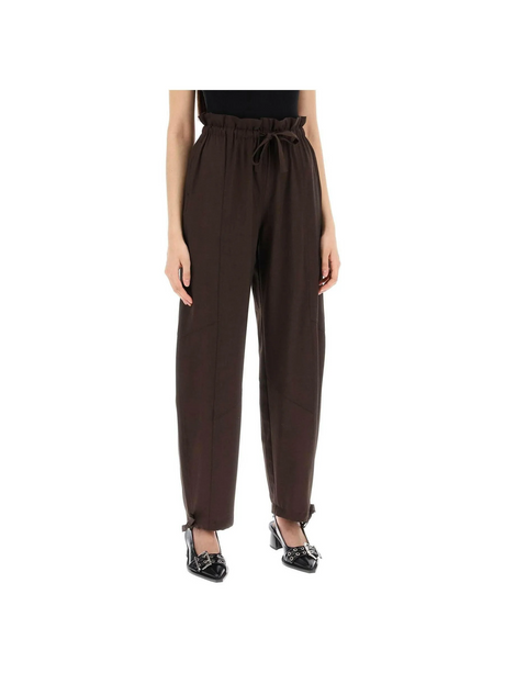 Drapey Melange Elasticated Waist Trousers.