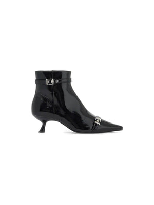 GANNI-Eco-Patent Leather Ankle Boots-JOHN JULIA