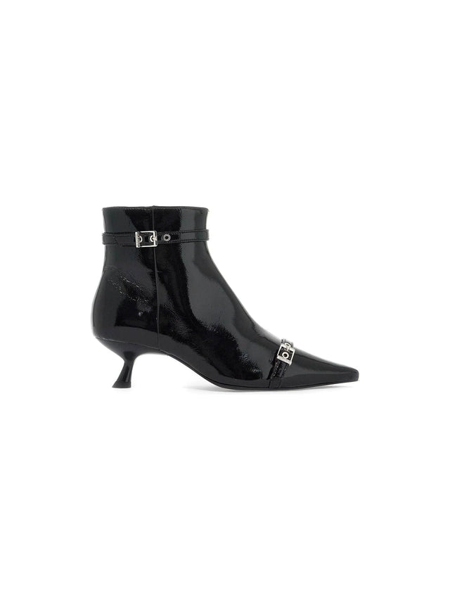 Patent Leather Ankle Boots-GANNI-JOHN JULIA