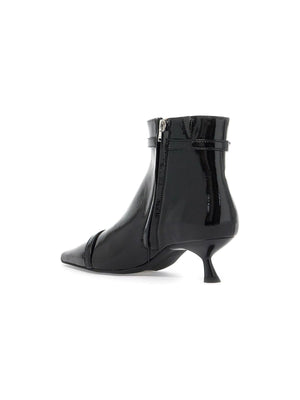 GANNI-Eco-Patent Leather Ankle Boots-JOHN JULIA