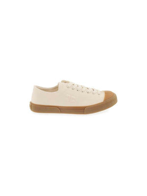 Egret Classic Low-Top Organic Cotton Canvas Sneakers GANNI JOHN JULIA.