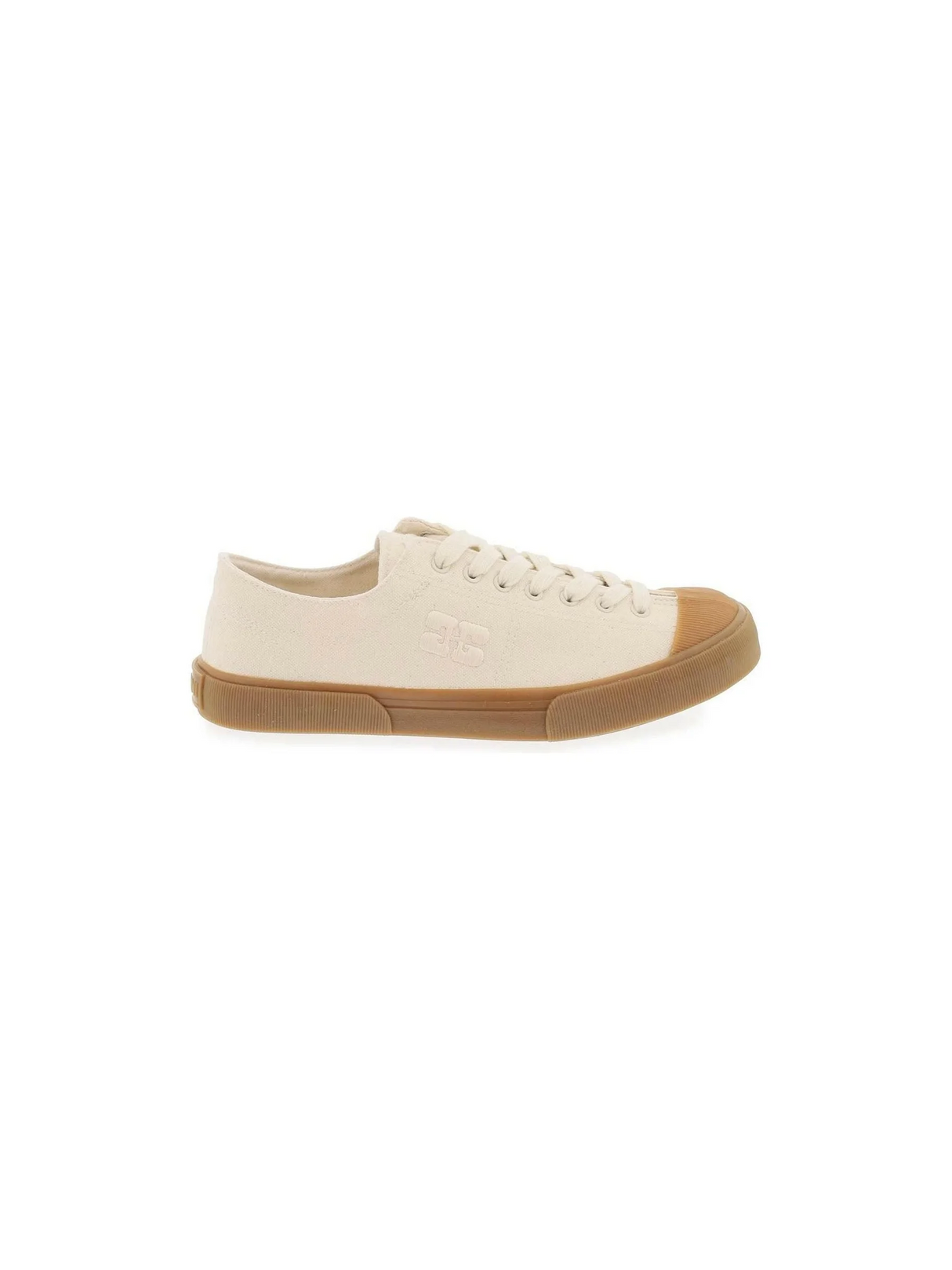 Egret Classic Low-Top Organic Cotton Canvas Sneakers GANNI JOHN JULIA.