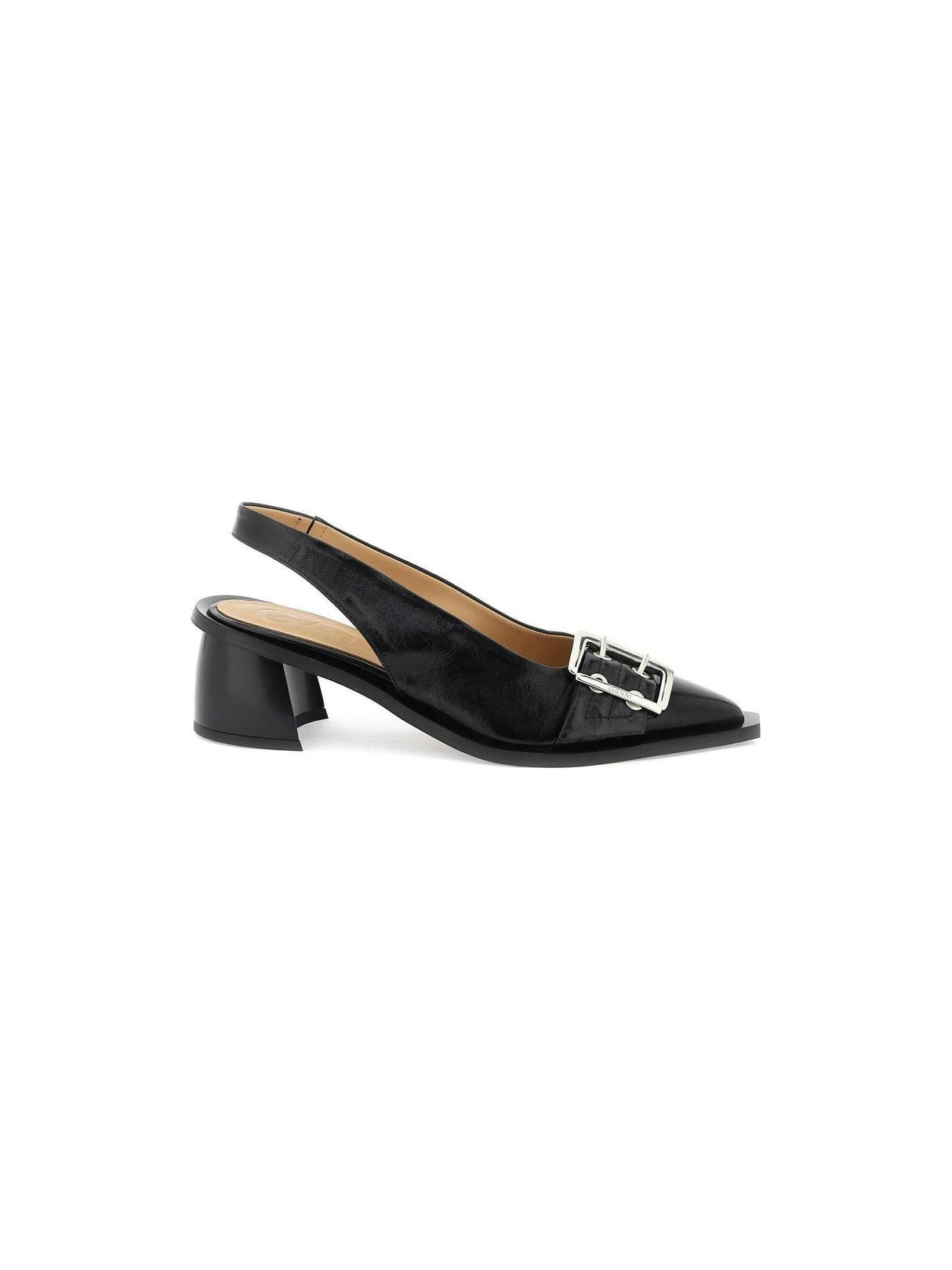 Feminine Buckle Slingback Pumps.