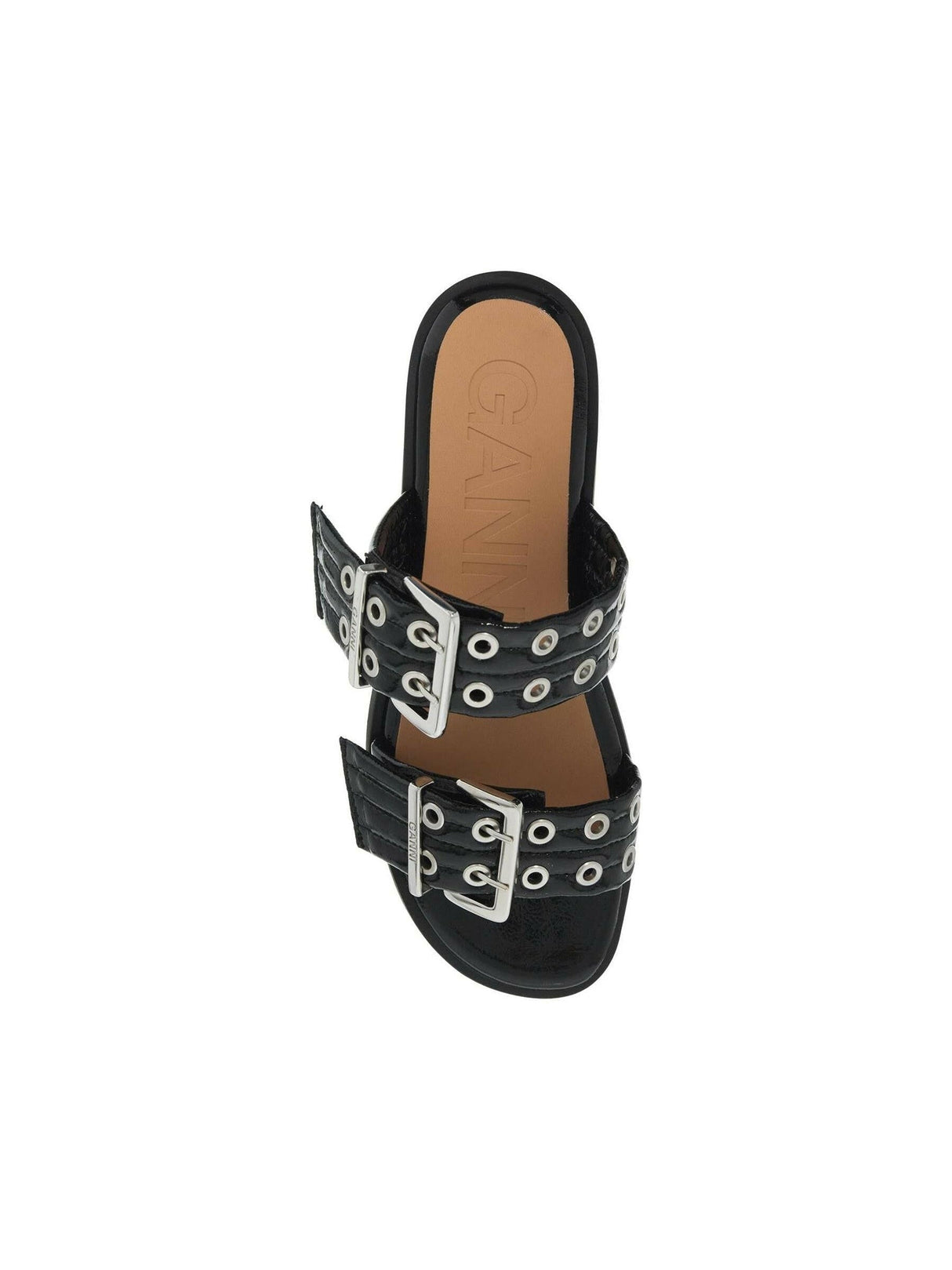 Feminine Buckle Two-Buckle Sandals.