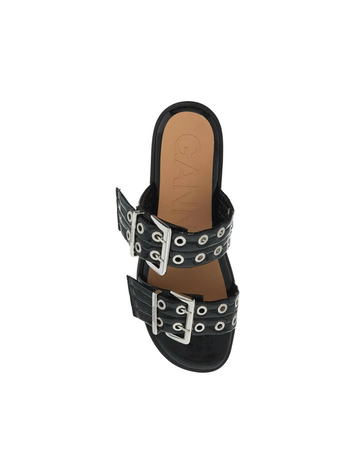 Feminine Buckle Two-Buckle Sandals.