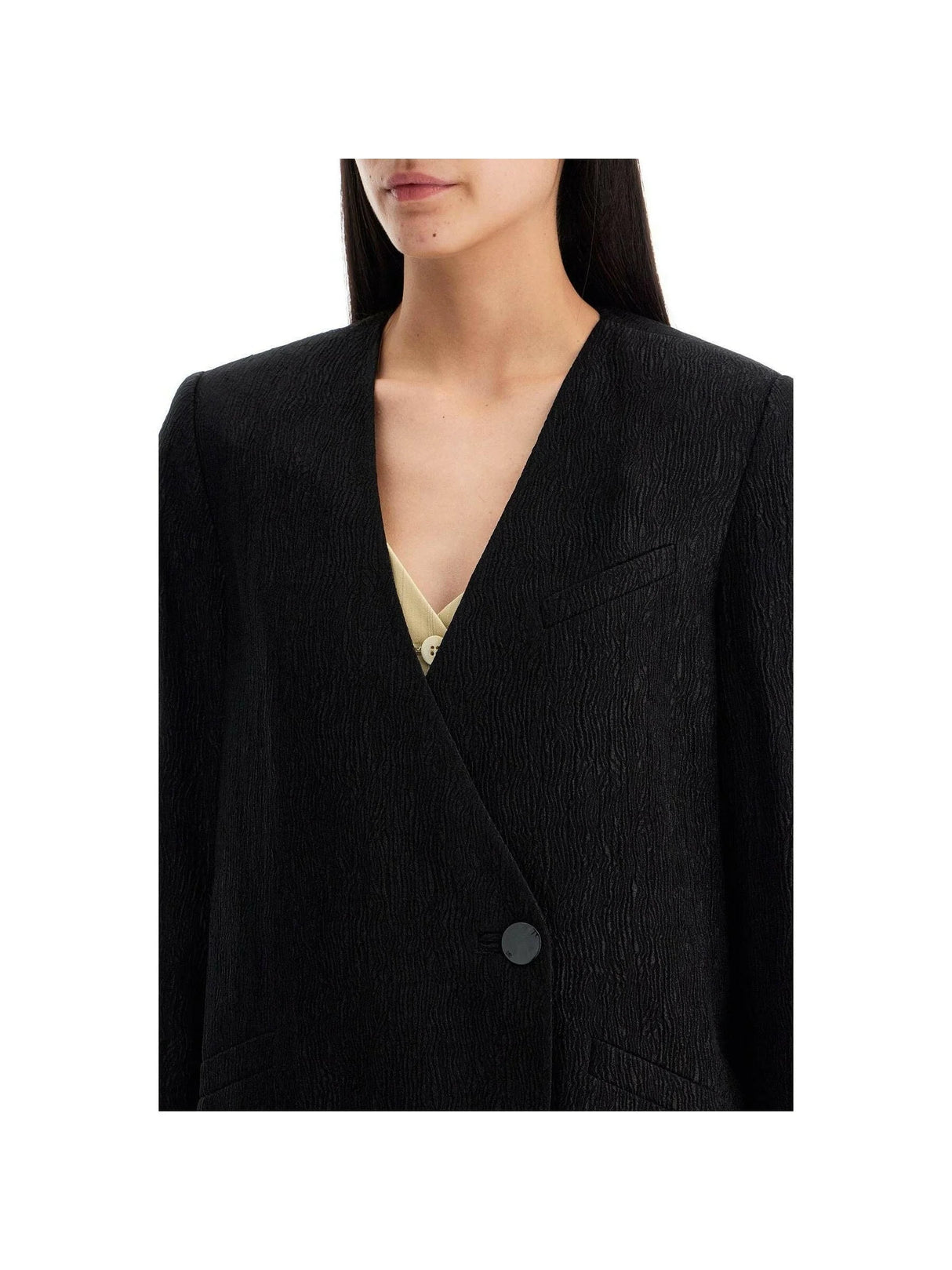 GANNI-Fluid Double-Breasted Blazer-JOHN JULIA