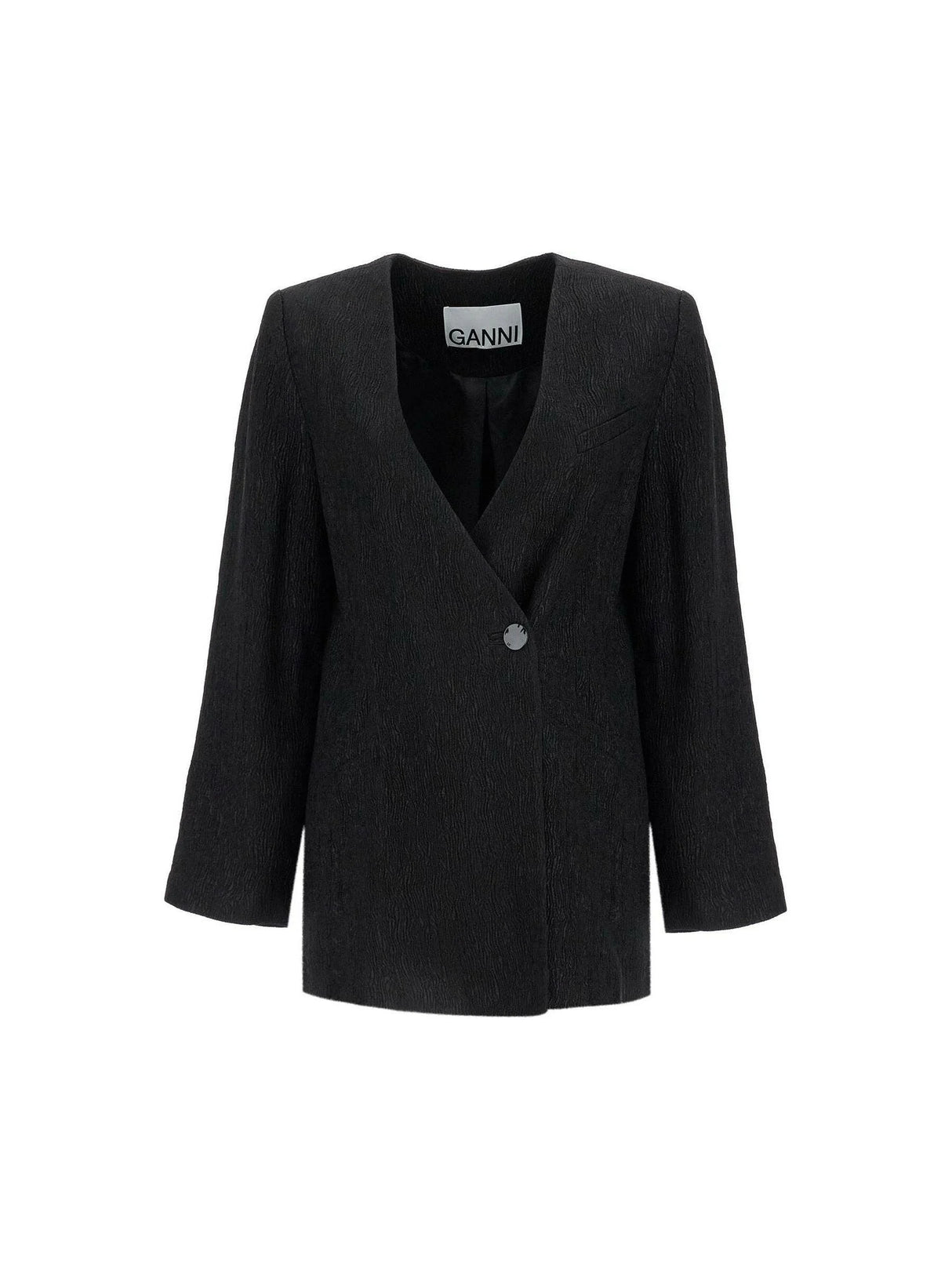 GANNI-Fluid Double-Breasted Blazer-JOHN JULIA