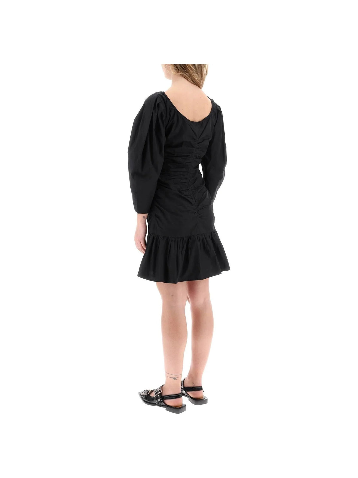 Gathered Poplin Mini Dress - Women > Clothing > Dresses > Mini