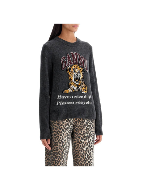 Graphic Pattern Pullover Sweater