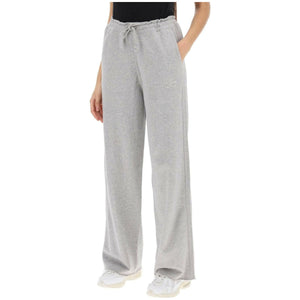 Gray Isoli Organic Cotton Wide-Leg Sweatpants GANNI JOHN JULIA.