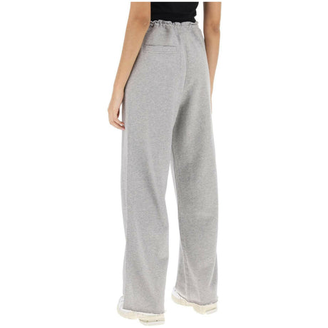 Gray Isoli Organic Cotton Wide-Leg Sweatpants GANNI JOHN JULIA.