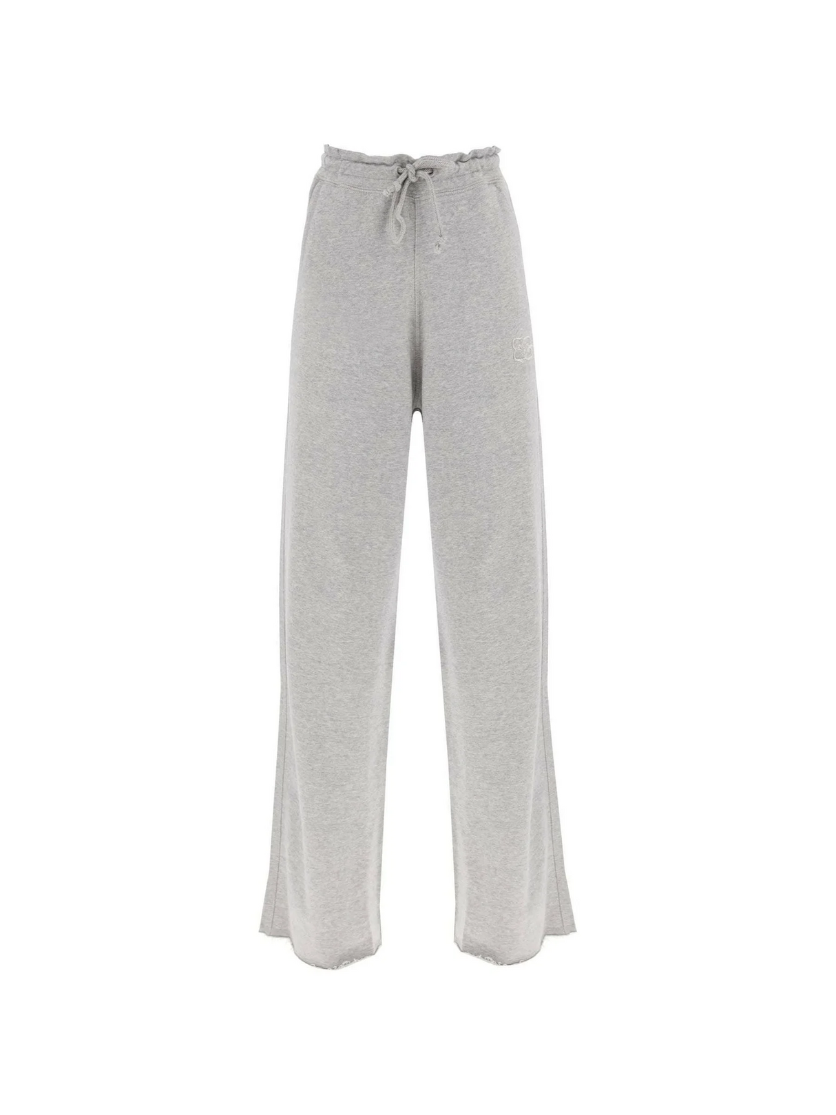 Gray Isoli Organic Cotton Wide-Leg Sweatpants GANNI JOHN JULIA.