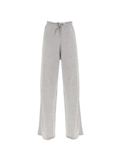 Gray Isoli Organic Cotton Wide-Leg Sweatpants GANNI JOHN JULIA.