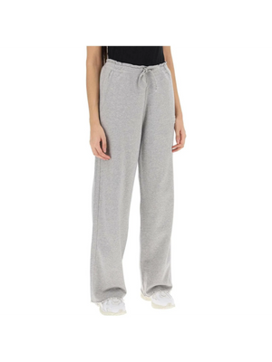 Gray Isoli Organic Cotton Wide-Leg Sweatpants GANNI JOHN JULIA.