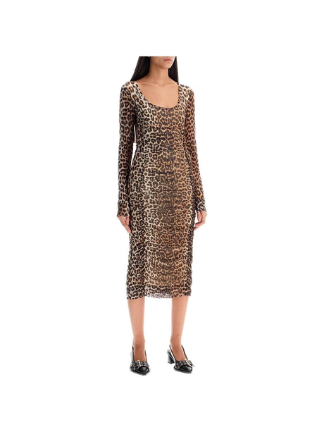 Leopard Print Midi Dress