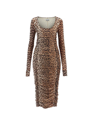 Leopard Print Midi Dress