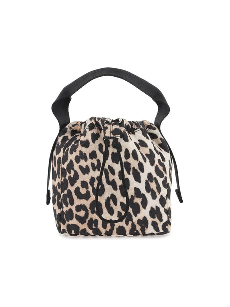 Leopard Print Tech Pouch Handbag-GANNI-JOHN JULIA