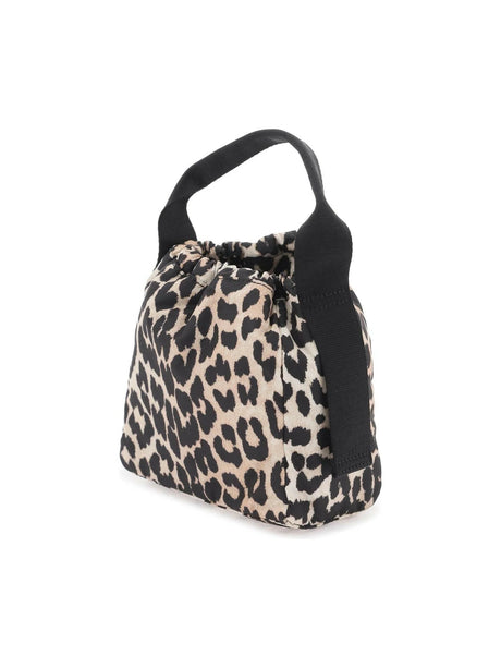 Leopard Print Tech Pouch Handbag-GANNI-JOHN JULIA