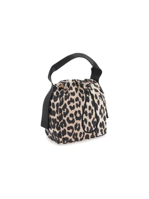 Leopard Print Tech Pouch Handbag-GANNI-JOHN JULIA