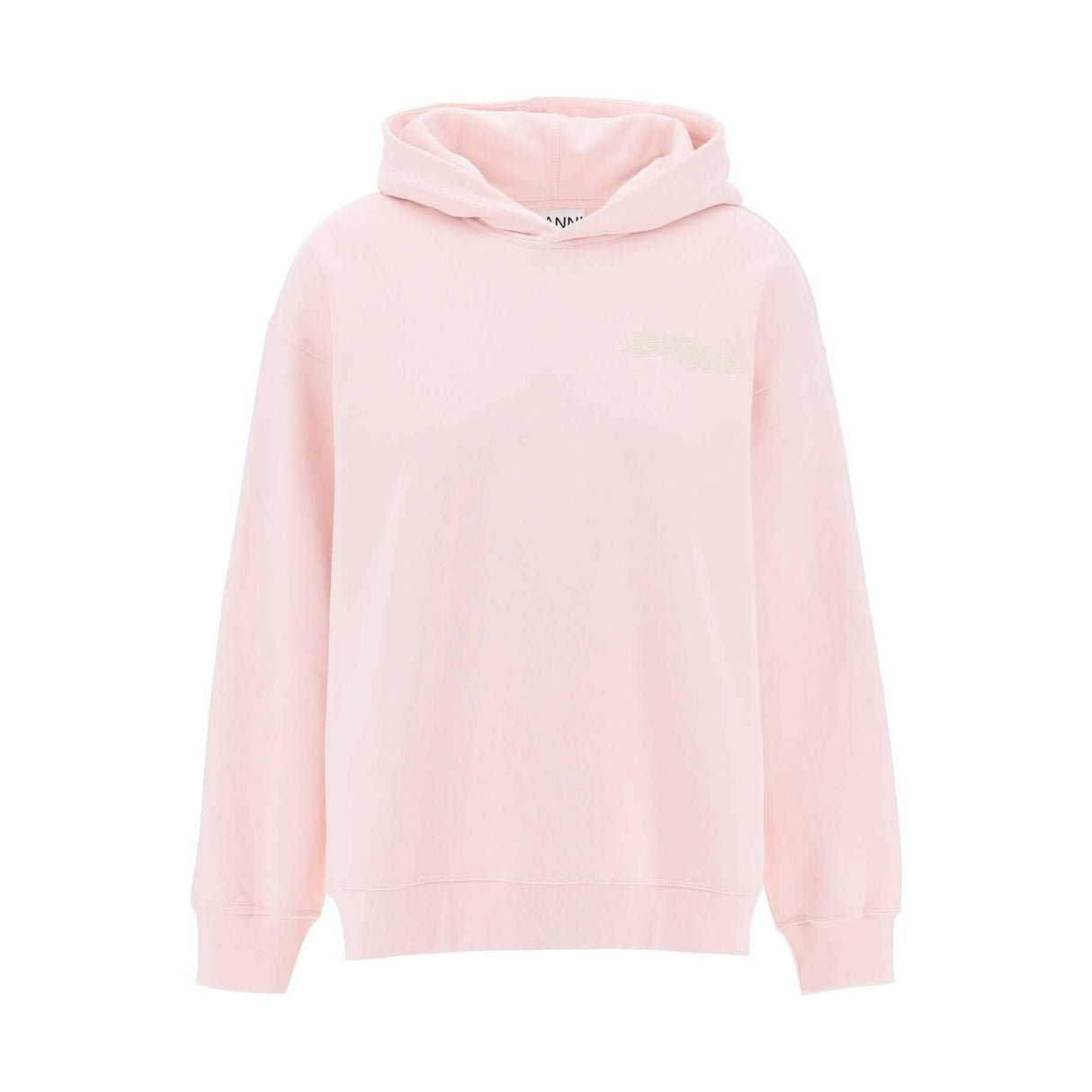 Light Pink Isoli Oversized Organic Cotton Hoodie GANNI JOHN JULIA.