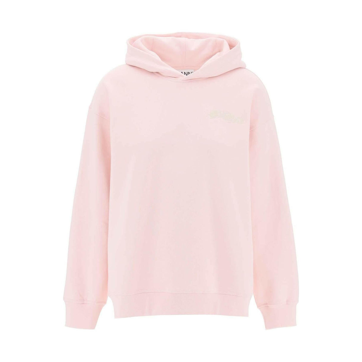 Light Pink Isoli Oversized Organic Cotton Hoodie GANNI JOHN JULIA.